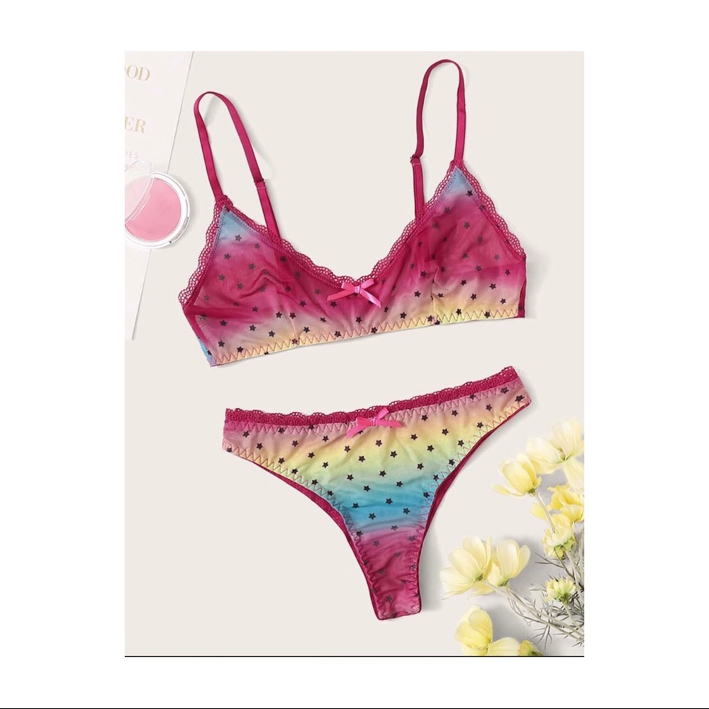 Mesh Ombré Lingerie Set